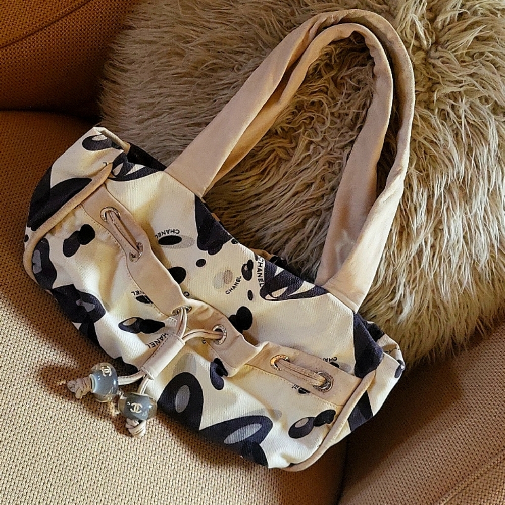 Chanel Handbag (white, black and gray)